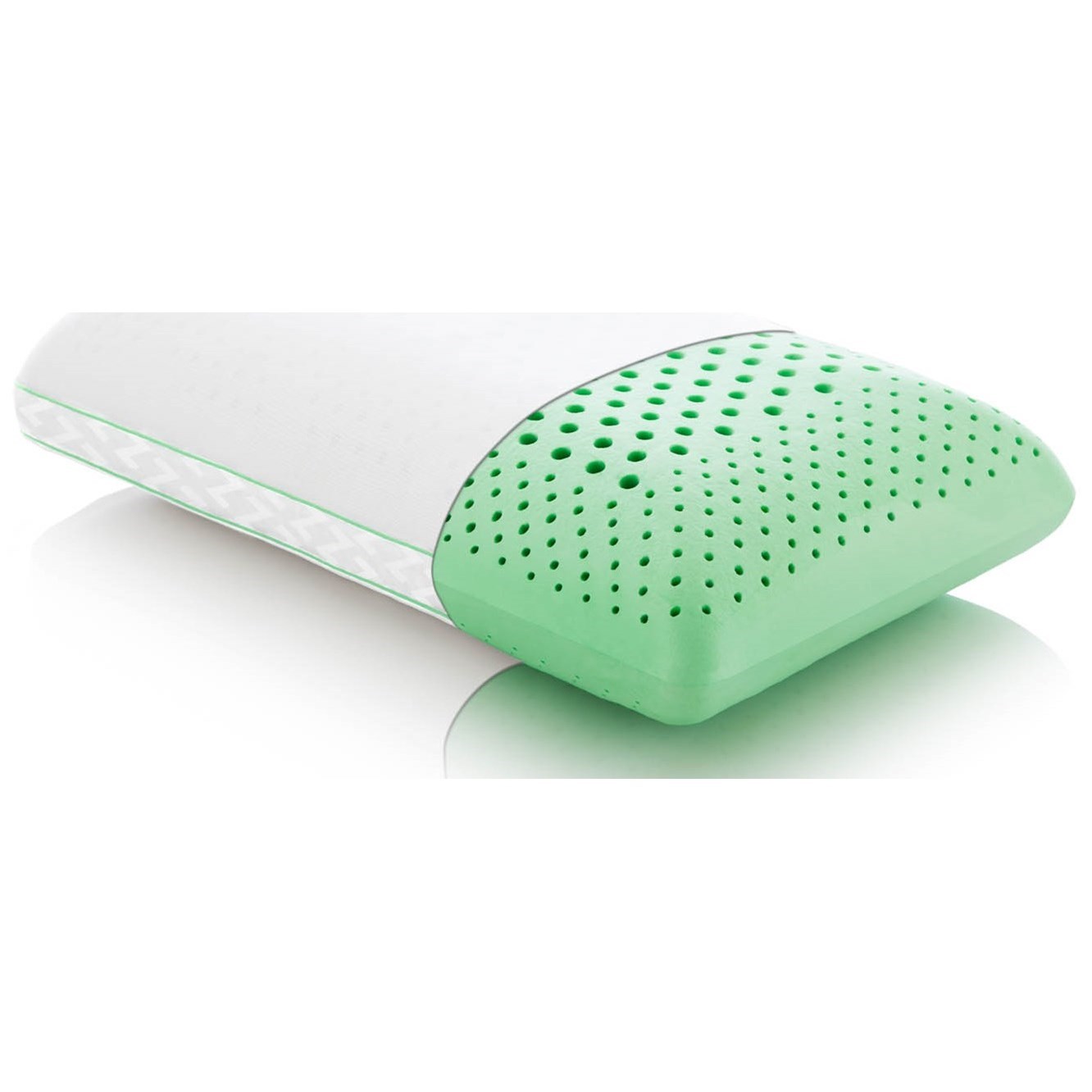 Malouf Zoned Dough Peppermint ZZQQMPASZP Queen Zoned Dough Peppermint Pillow Rife s Home Furniture Bedding Pillow